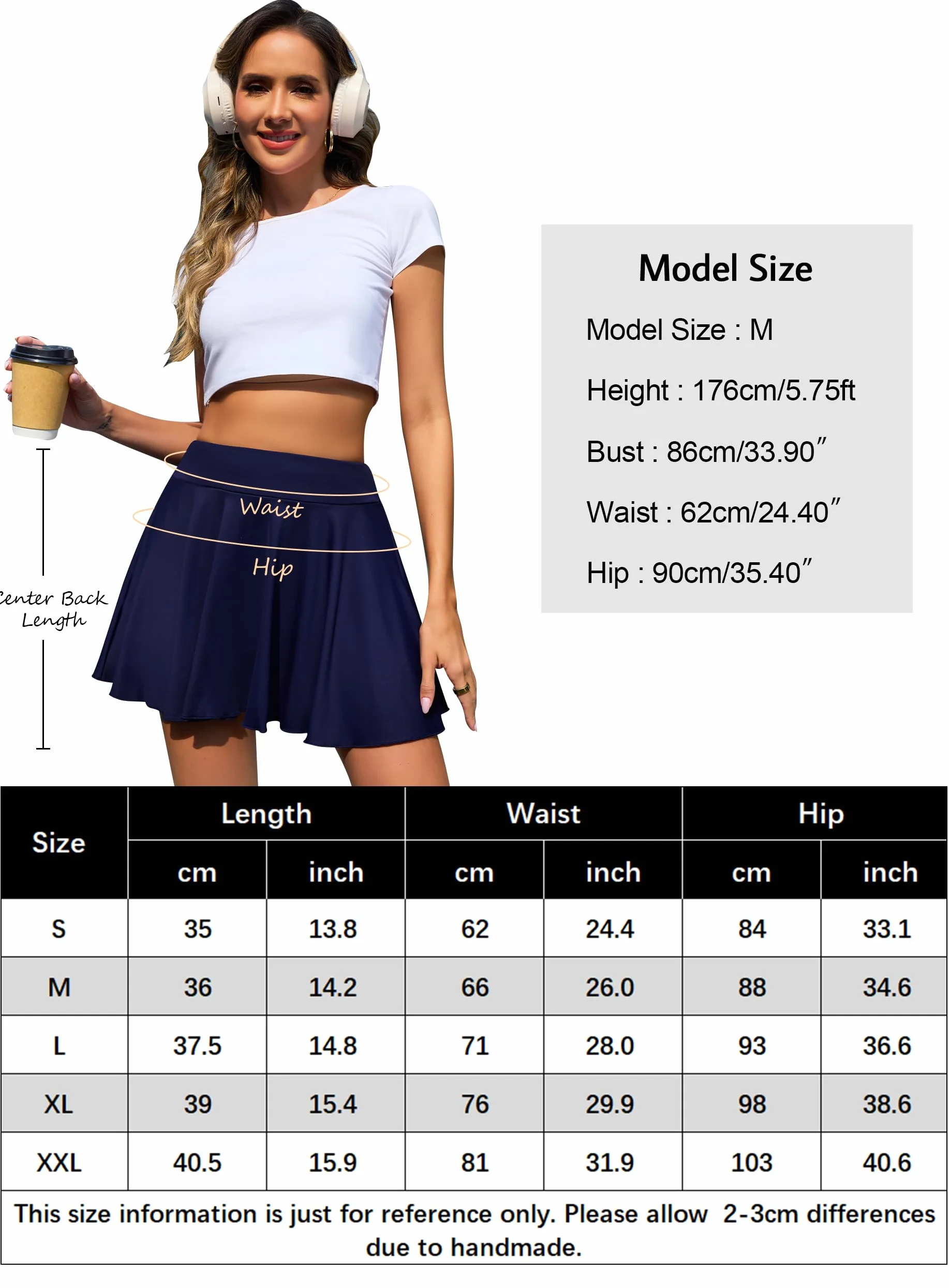 Lovasy Falda Pantalon Deporte Mujer 2 En 1 Plisada Tenis Golf Correr Yoga Bádminton