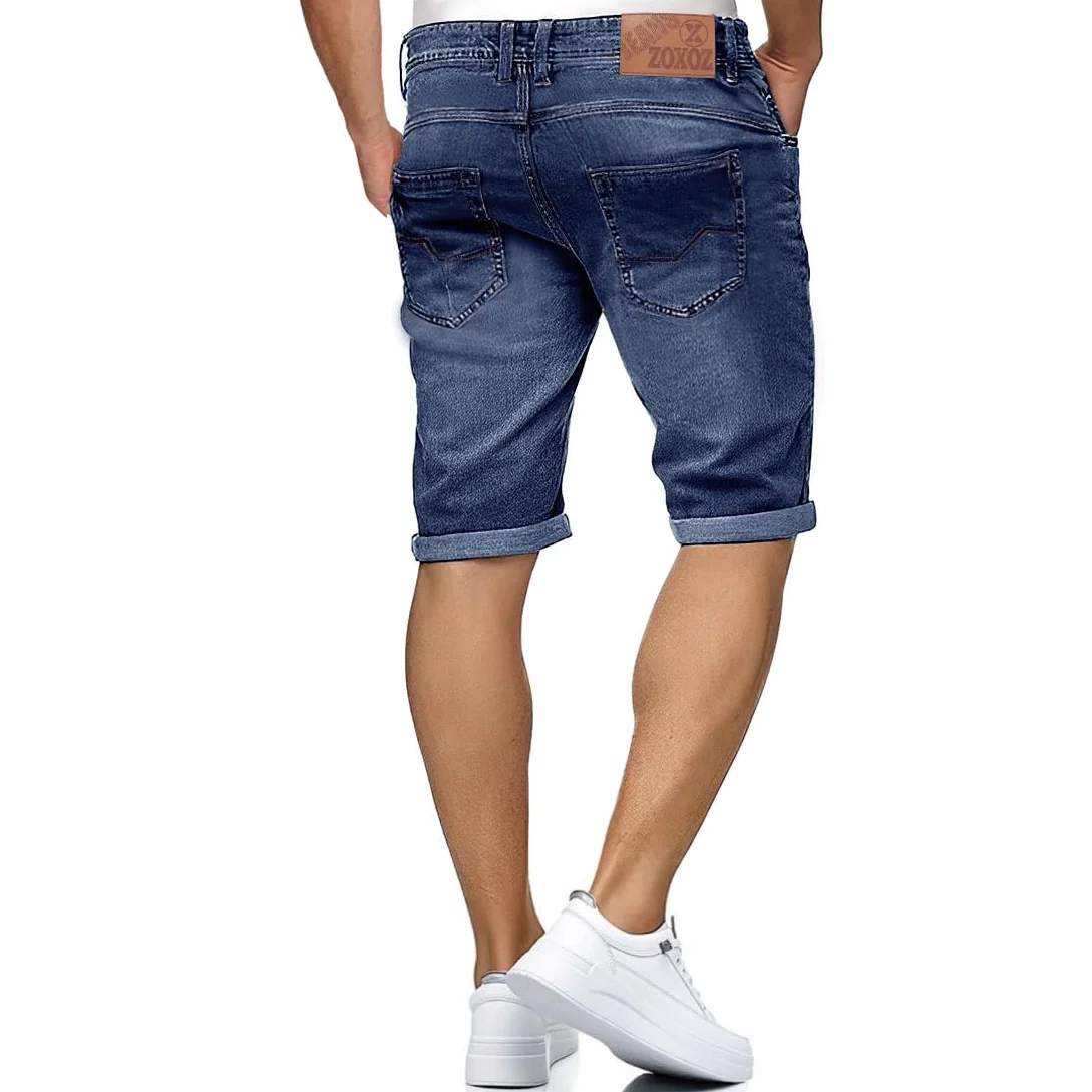 ZOXOZ Bermuda Denim Shorts Casual Summer Pantalones Cortos Hombre