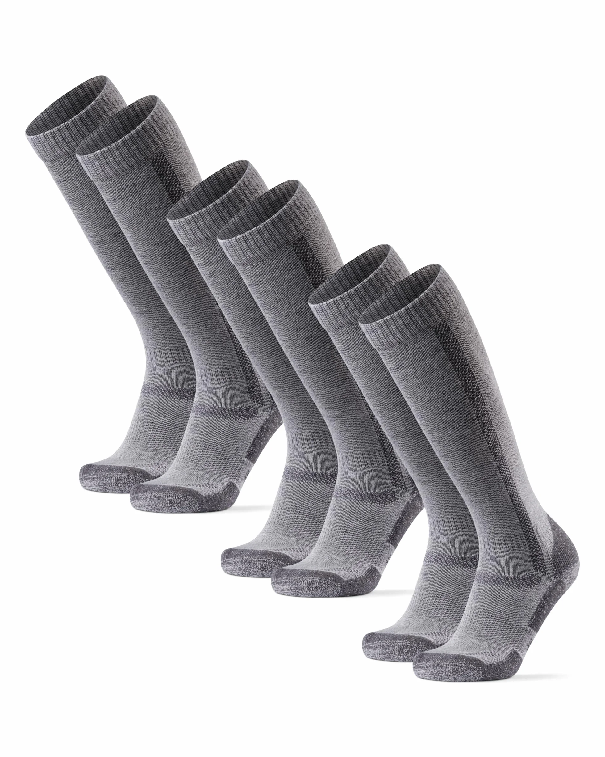 DANISH ENDURANCE Calcetines de Lana Merino Hasta la Rodilla Unisex Antiampollas Senderismo 1 Pack