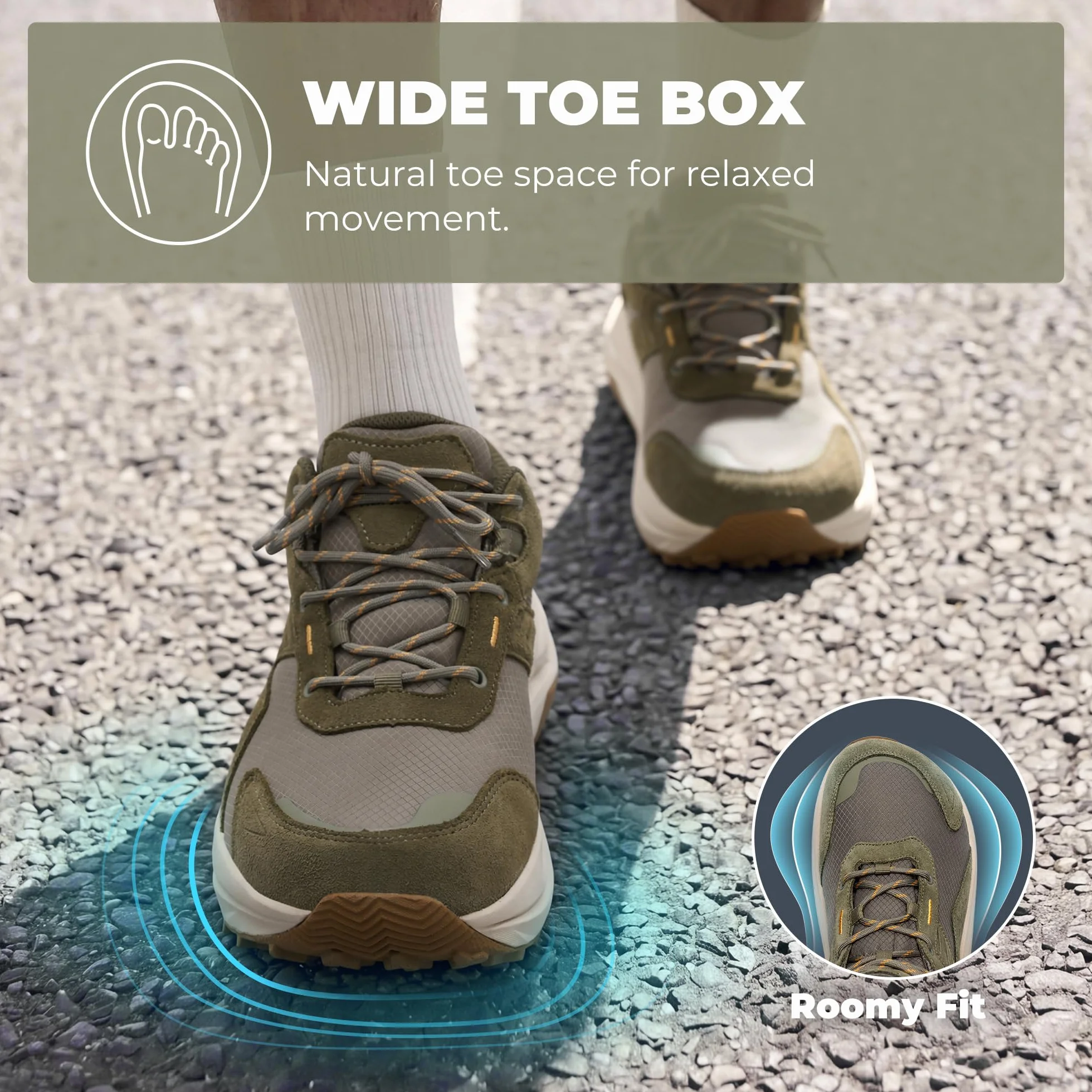 NORTIV 8 Botas Trekking Hombres Punta Ancha Impermeables Montaña Ligeros