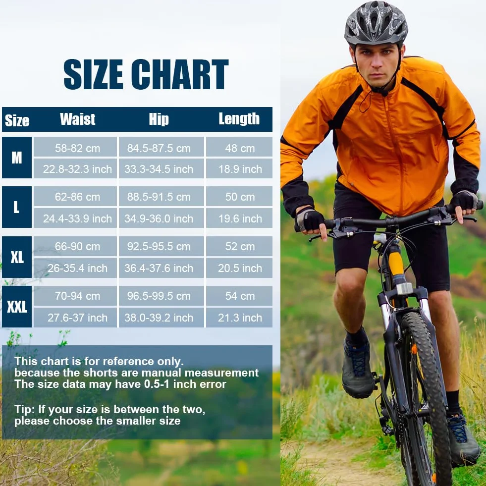 Culotte Ciclismo Hombre Pantalones Cortos Compresión 3D Acolchados 3 Bolsillos Transpirable Secado Rápido MTB Bicicleta