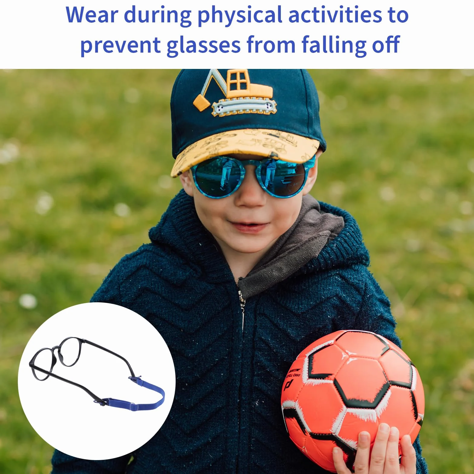 JIEYAO 6 Correas Ajustables para Gafas de Niños, Banda Elástica Retenedores Seguridad Deportiva