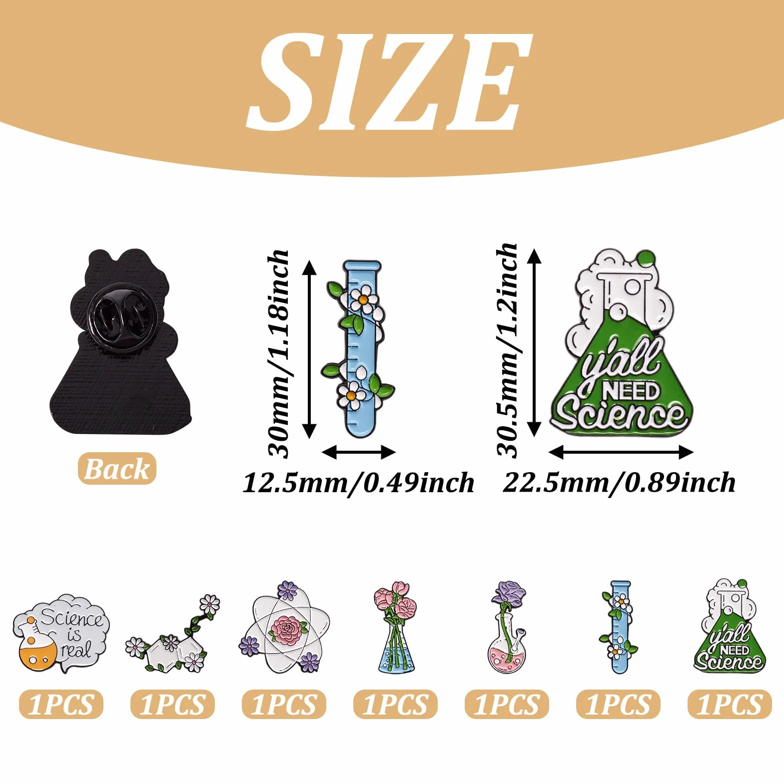Pandahall Alloy Enamel Brooches Lapel Pin Set