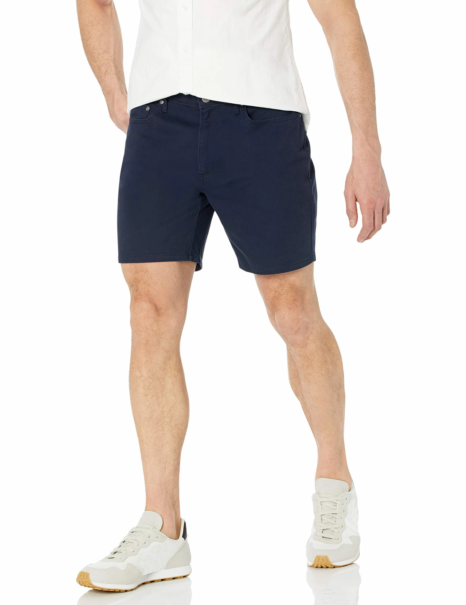 Amazon Essentials Pantalones Cortos Elásticos Corte Ajustado 5 Bolsillos Entrepierna 17,8cm Hombre