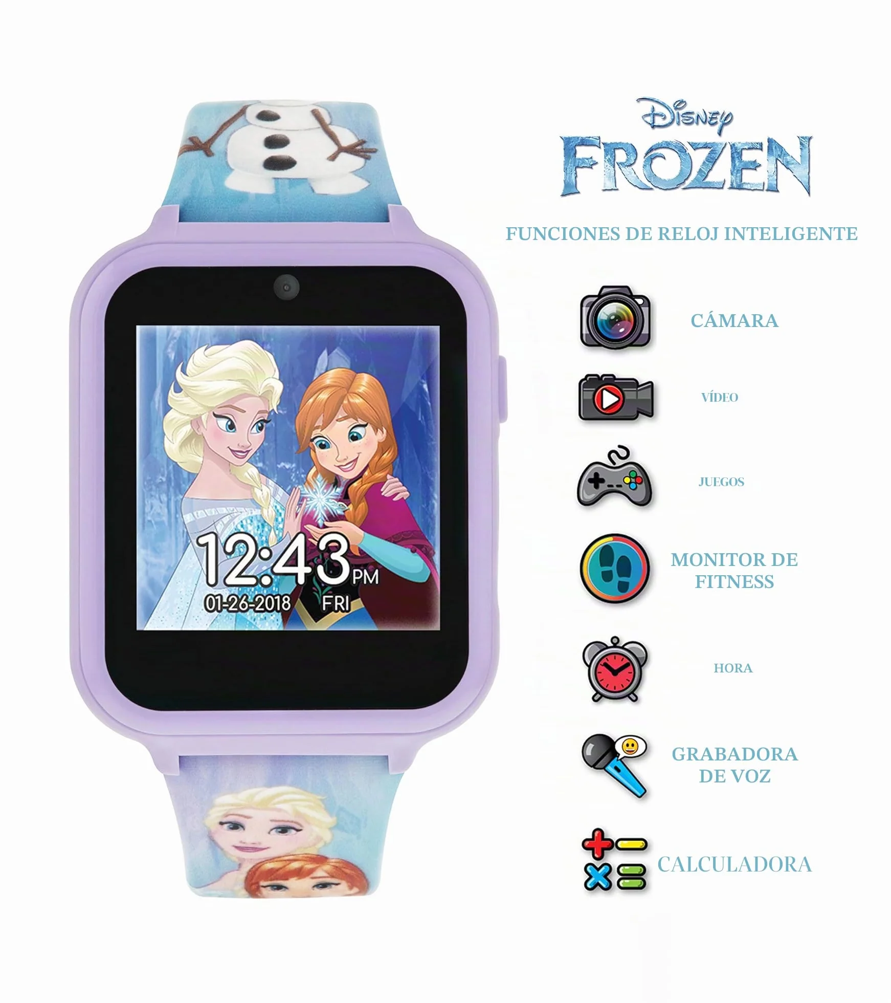 Disney Frozen FZN4151 Reloj Digital Infantil Correa Silicona Multicolor
