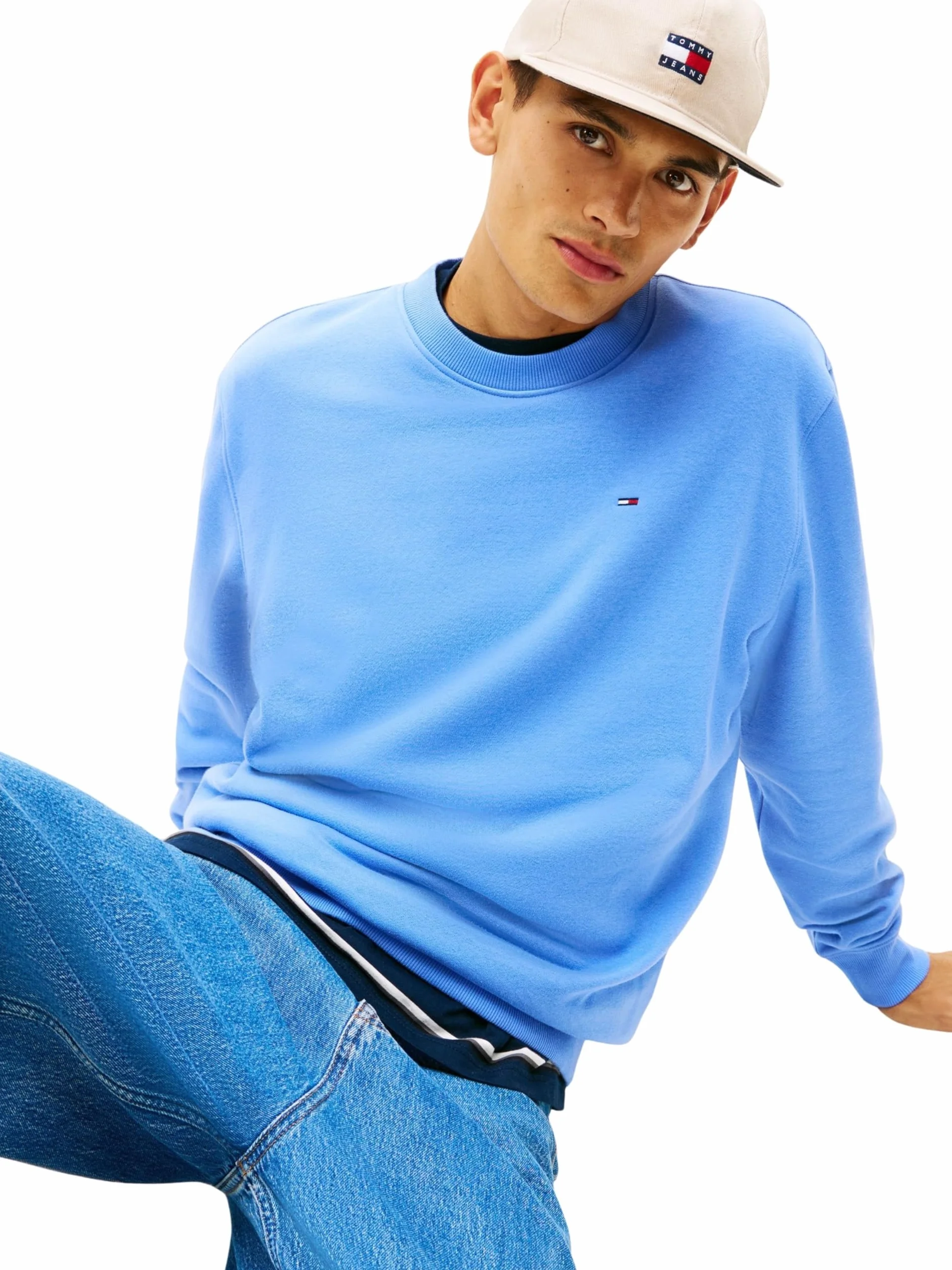 Tommy Jeans TJM Reg S Flag Crew Ext Sudadera Hombre