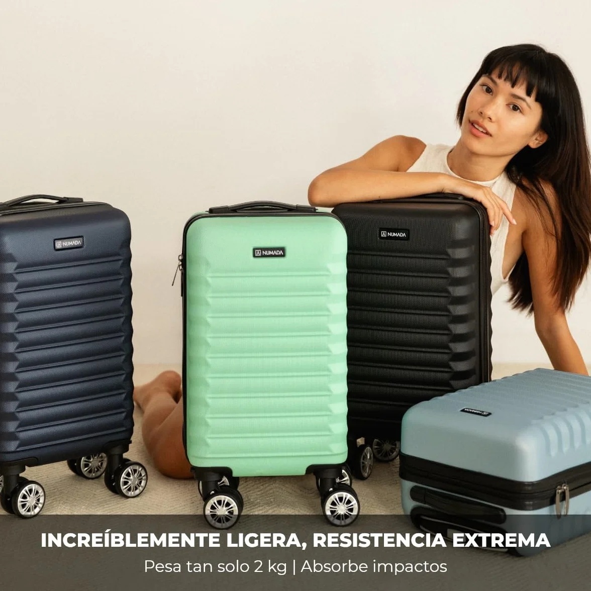 NUMADA Maleta de Viaje Cabina 40x25x20cm 20L Underseat 16 XXS con Ruedas Desmontables