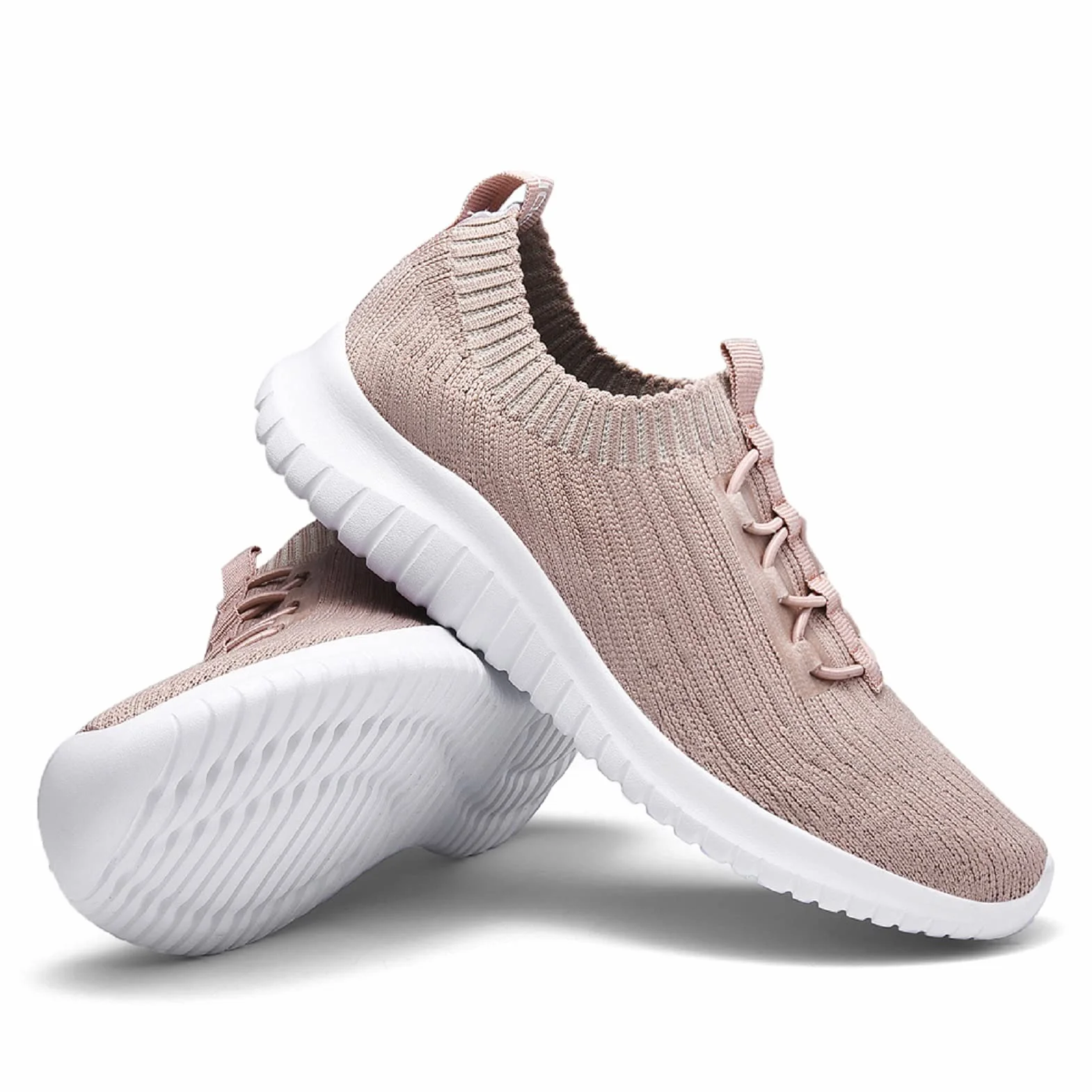 Konhill Zapatillas para Caminar Sin Cordones Mujer Transpirables Ligeras