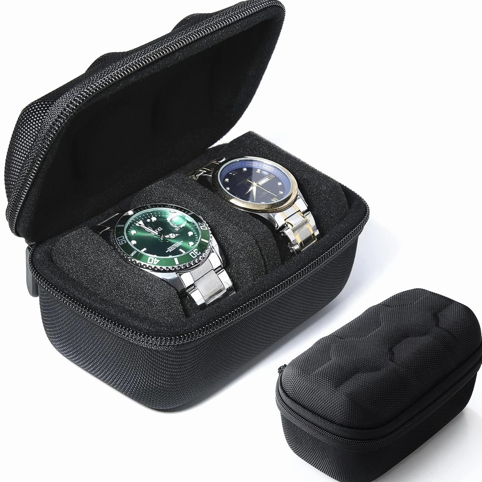 Caja de Relojes de 2 Ranuras, Organizadora de Reloj, Soporte de Exhibición para Hombres y Mujeres