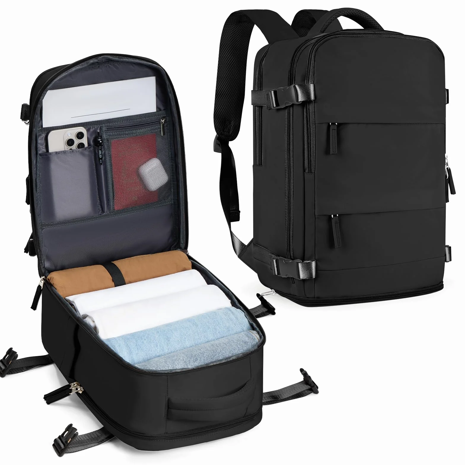 Mochila Viaje Cabina Avion 40x30x20 Mujer Ryanair Equipaje de Mano Vueling Wizzair Easyjet Portatil 14 pulgadas Hombre