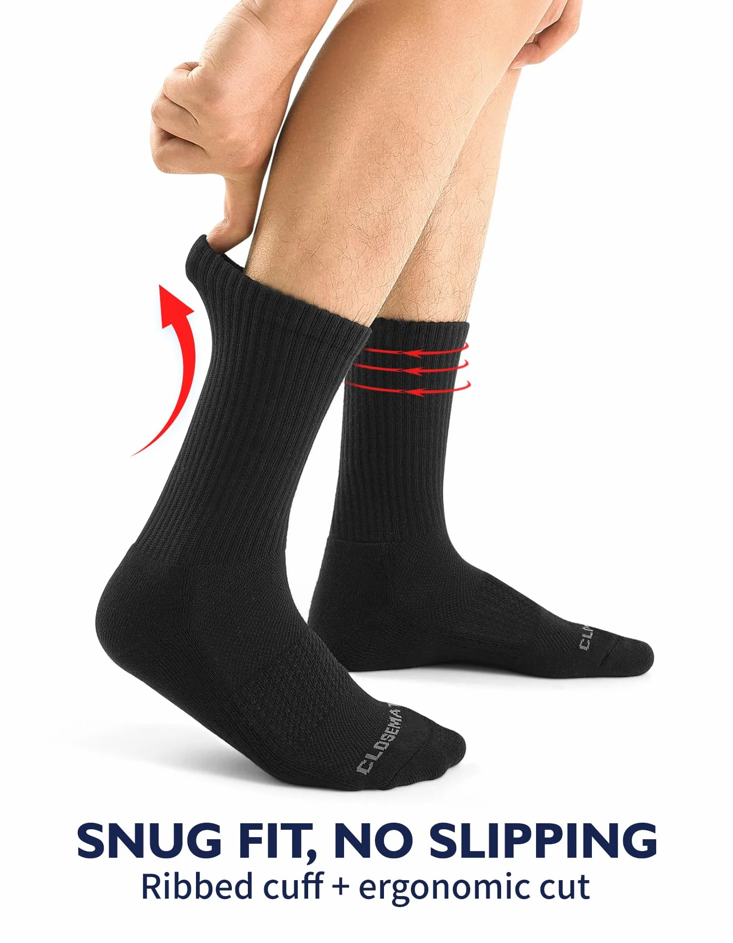 CLOSEMATE 6 Pares Calcetines Deporte Largos Hombre Antiampollas Compresión Running Senderismo