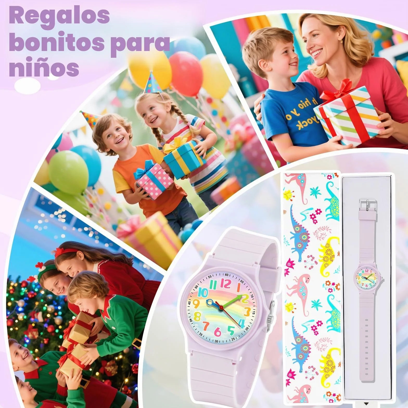 Reloj Analógico para Niños Sumergible 30M Correa TPU Suave Cronógrafo Deportivo 4-12 Años