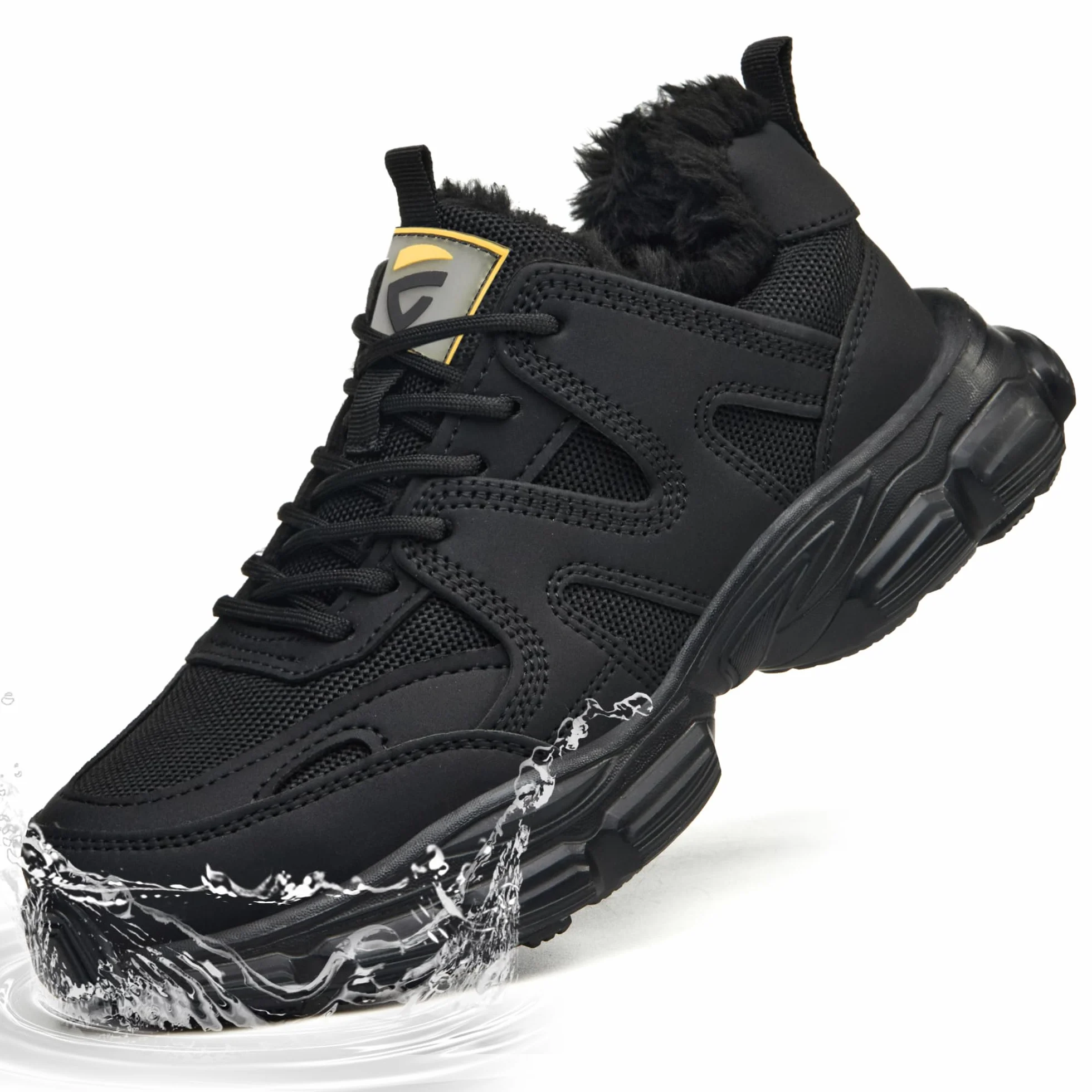 KOIFISH Zapatos de Seguridad Mujer Impermeable Punta de Acero Antideslizantes Forro Térmico