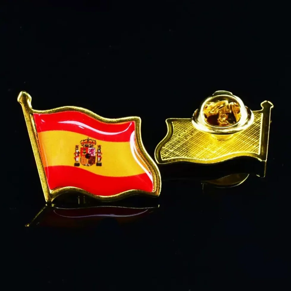 Bandera de España Pin Badge Metal Esmalte Broche Español 10 Piezas