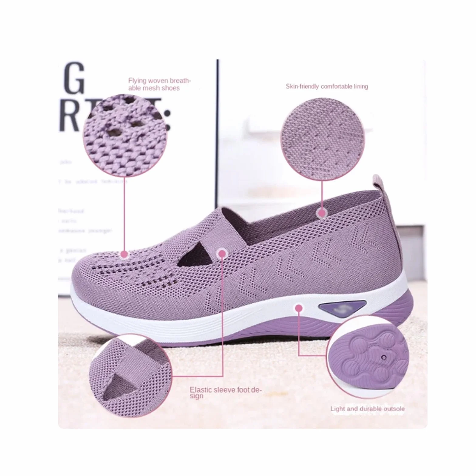 Zapatos ortopédicos para Mujer Transpirables Suela Suave para Caminar
