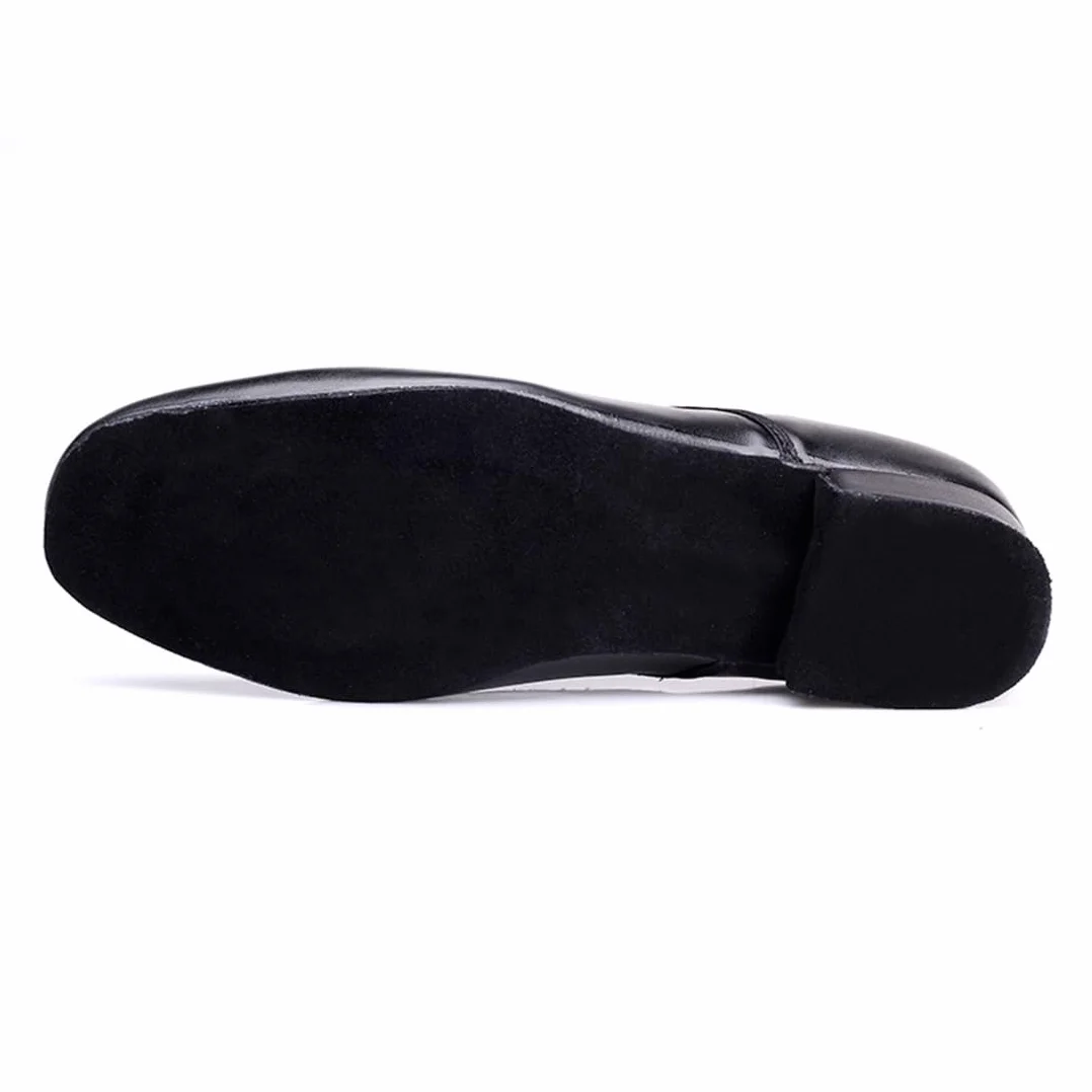 VEACAM Zapatos de Baile de Salón Hombre Cuero Tango Salsa Latino Práctica Profesional