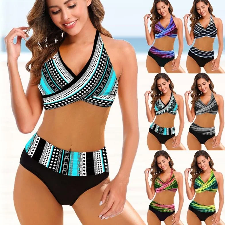 Mujer Bikini Tankini Traje de Baño Dos Piezas Push Up Cintura Alta