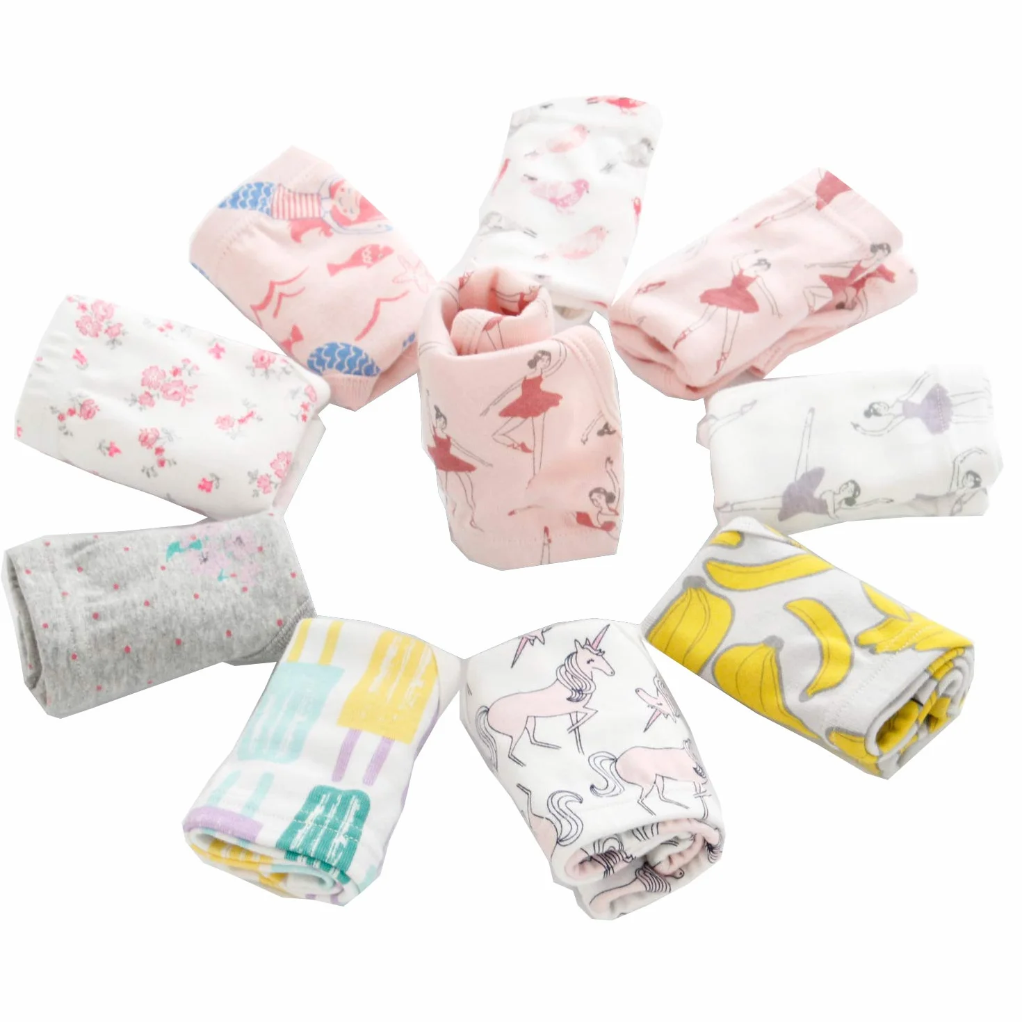JackLoveBriefs Braguitas niña Algodón Paquete 9-12 2-9 años