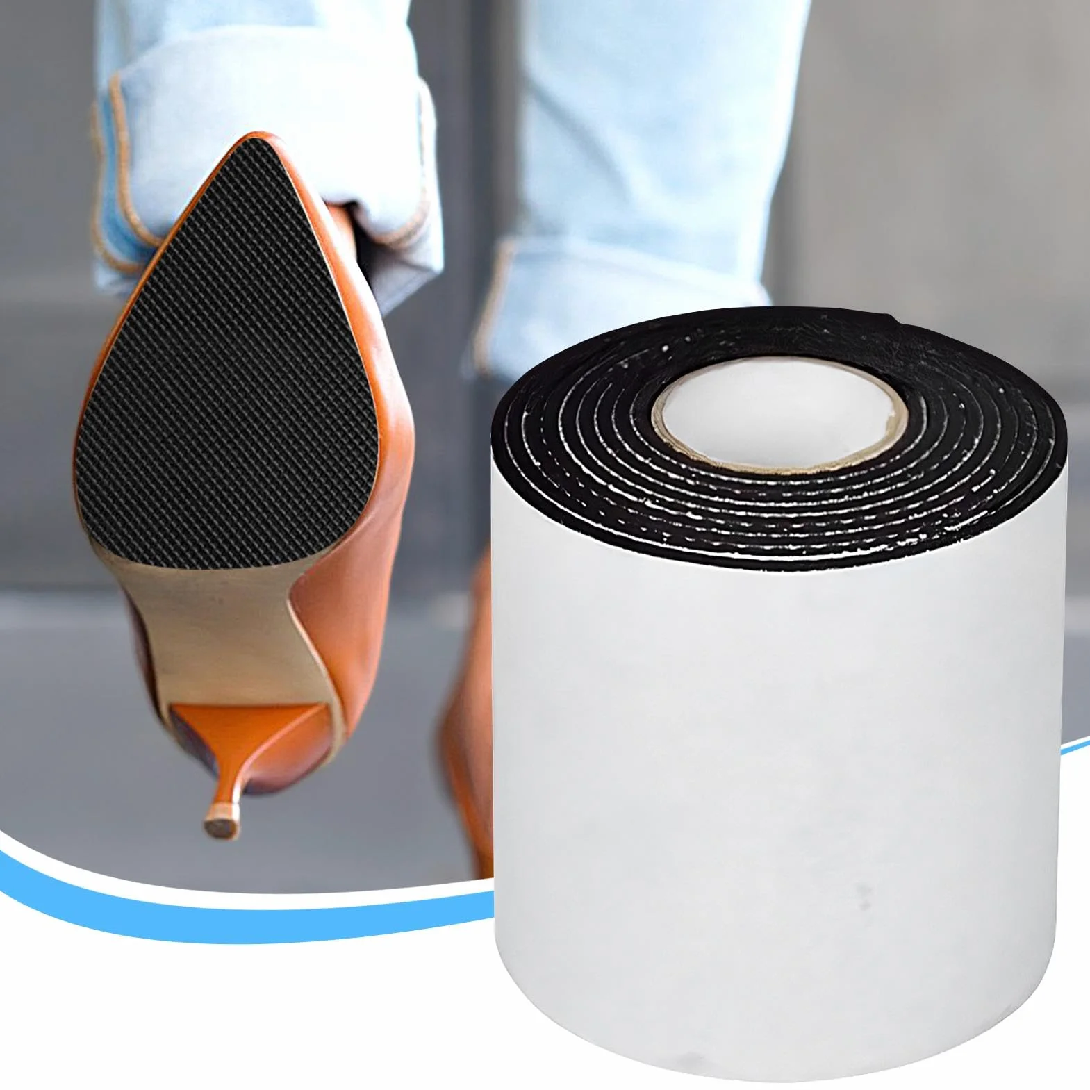 Agarre antideslizante para zapatos de 3.28 pies, almohadillas para talón, calcomanías protectoras inferiores