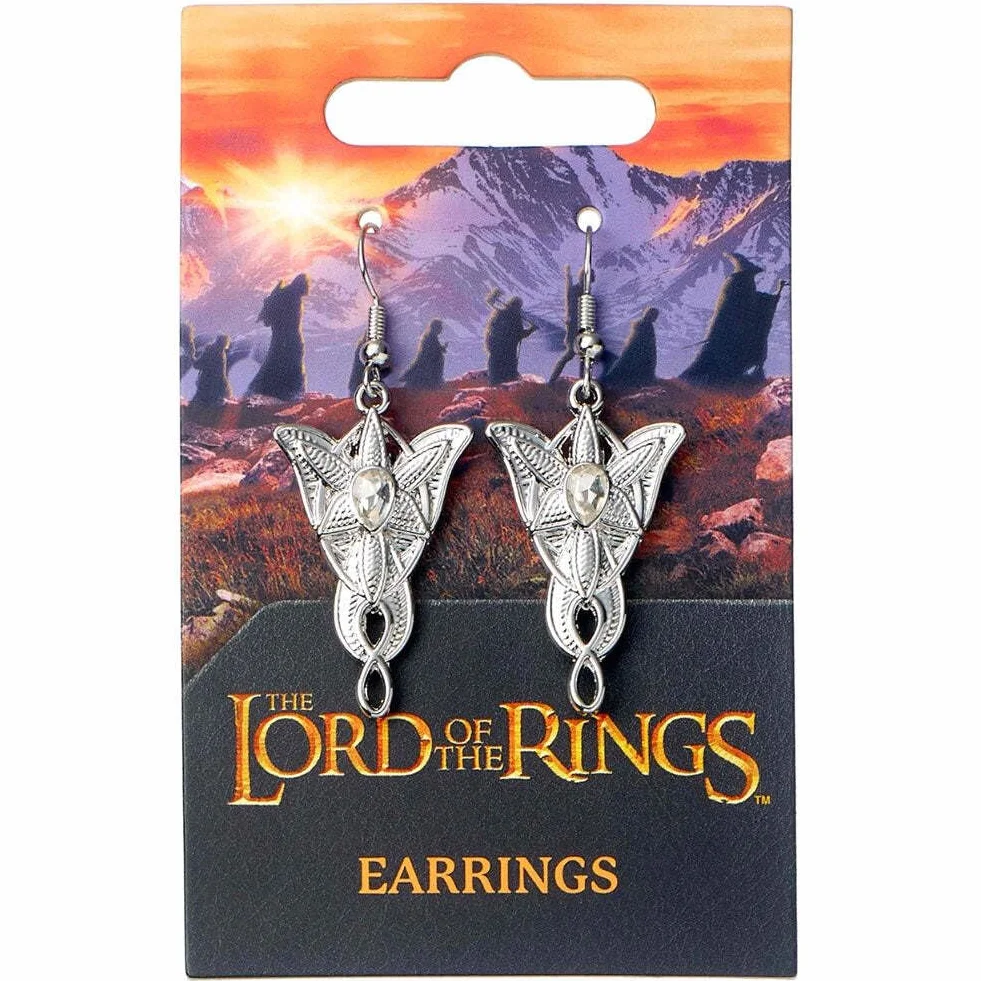 The Lord of The Rings Evenstar LRE00003 Pendientes de gota plateado