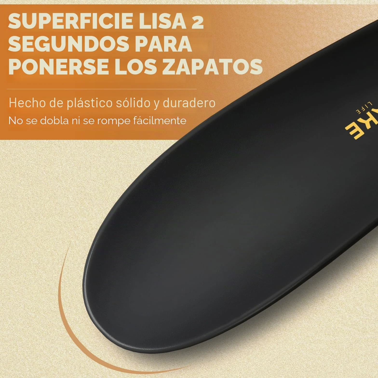 ZOMAKE Calzador de Zapatos 18.5cm Plastico con Colgante Agujero para Personas Mayores