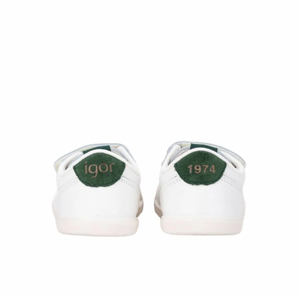 IGOR Deportivo Tennis Cierre VELCROS Blanco-Musgo