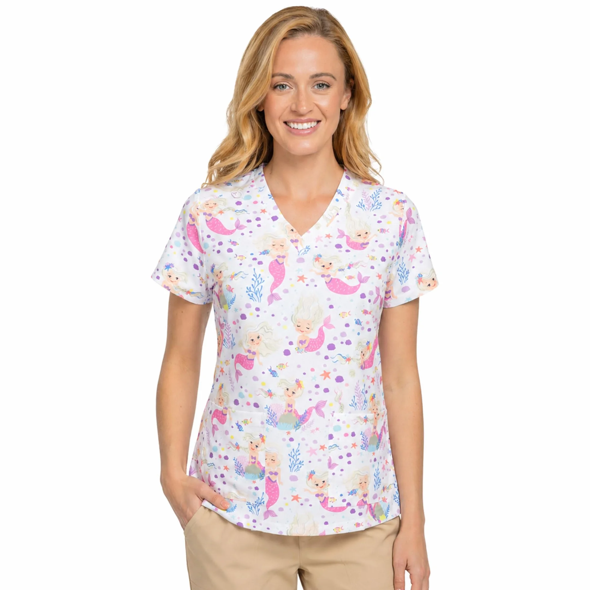 B-well Isabella Casacas Sanitarias Mujer Manga Corta Cuello V Elastano