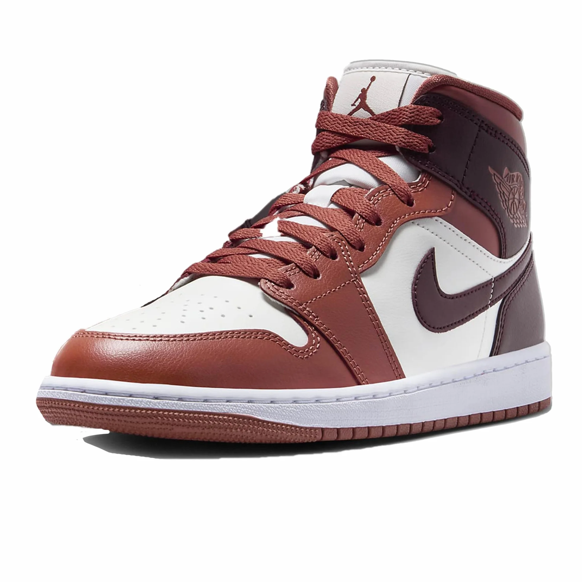 Nike Air Jordan 1 Mid Mujer Dusty Peach Night Maroon Sail White EU 38