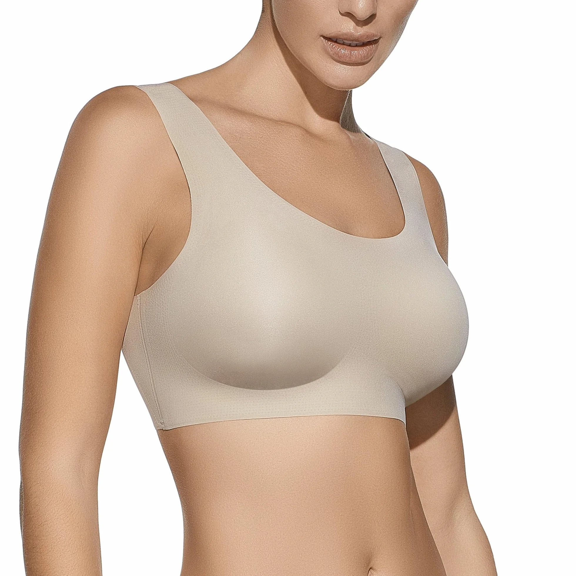 Sujetador Mujer Escote en U Sin Costuras y Aros con Relleno Extraíble Selene Olivia