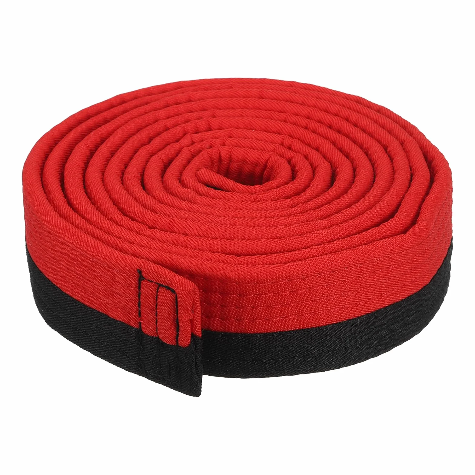 PATIKIL Cinturón de Taekwondo 1.6x7.2 Pies 2.2 Metros Poliéster Artes Marciales Rojo-Negro