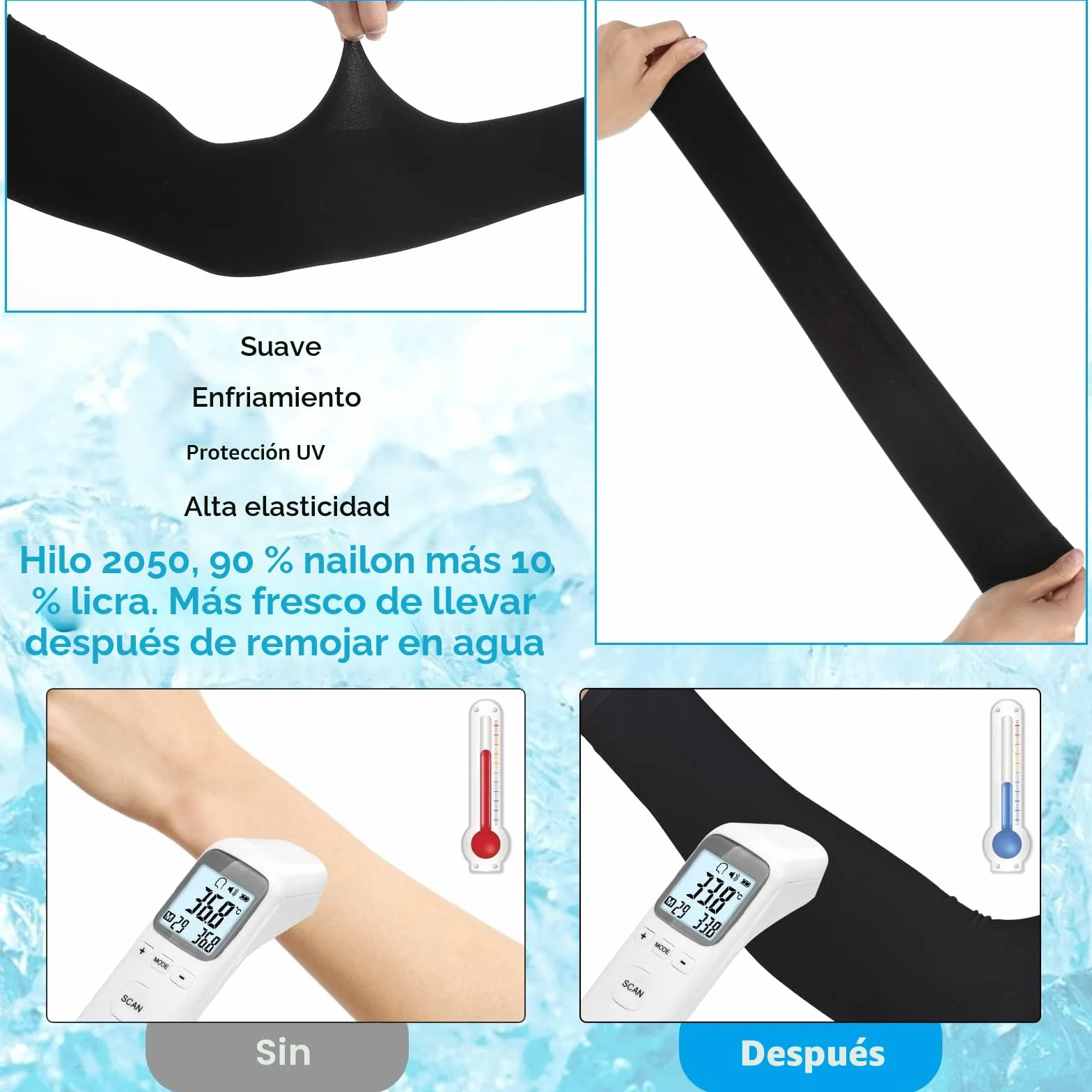 Ouligay 4 pares mangas de compresión protección solar UPF 50 calentadores de brazo golf