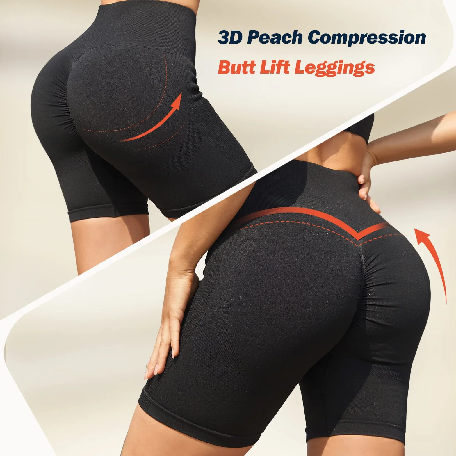 Mallas Cortas Push Up Scrunch Butt Mujer Cintura Alta Pantalones Deportivos Fitness Yoga