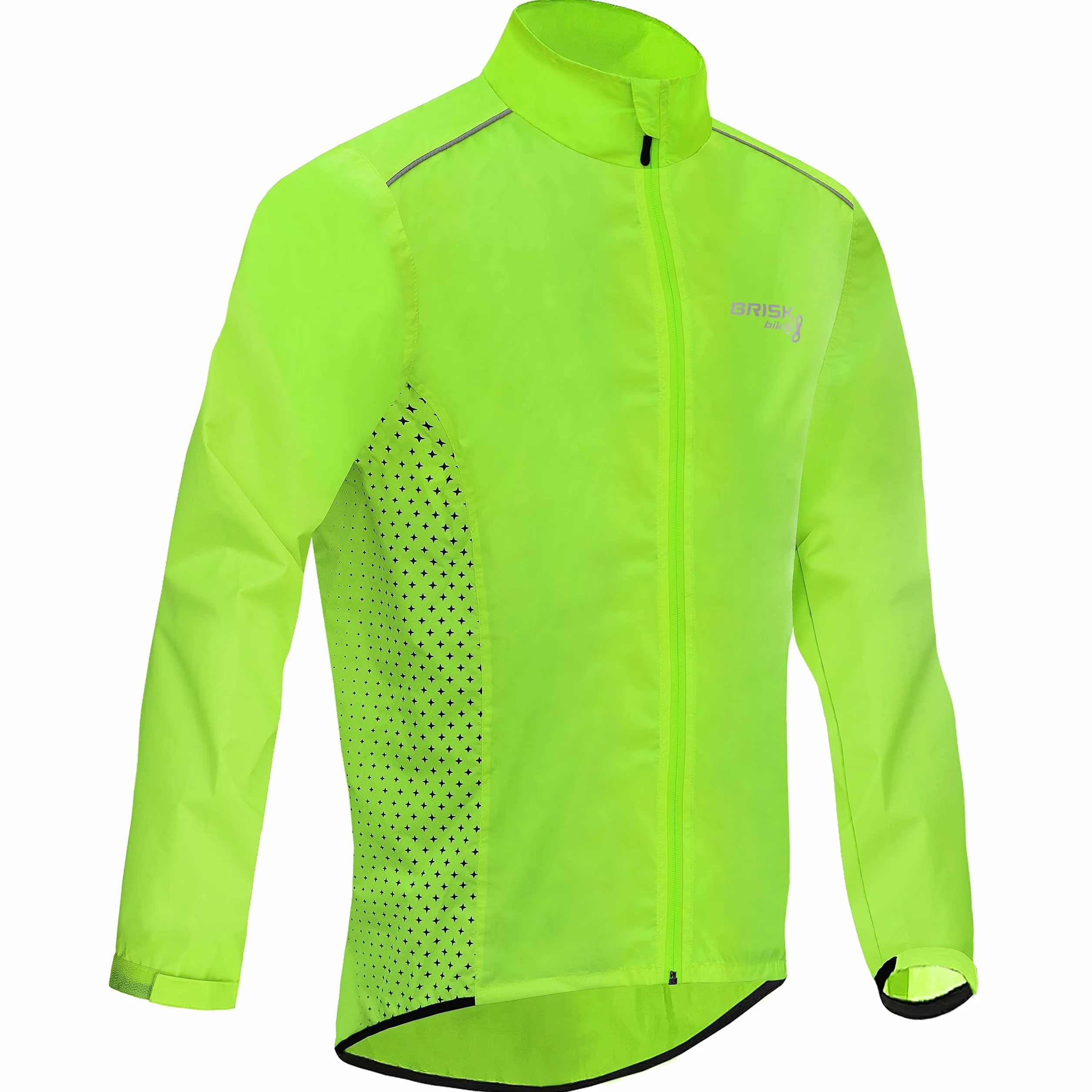 Brisk Bike Chubasquero ciclismo hombre impermeable manga larga alta visibilidad reflectante