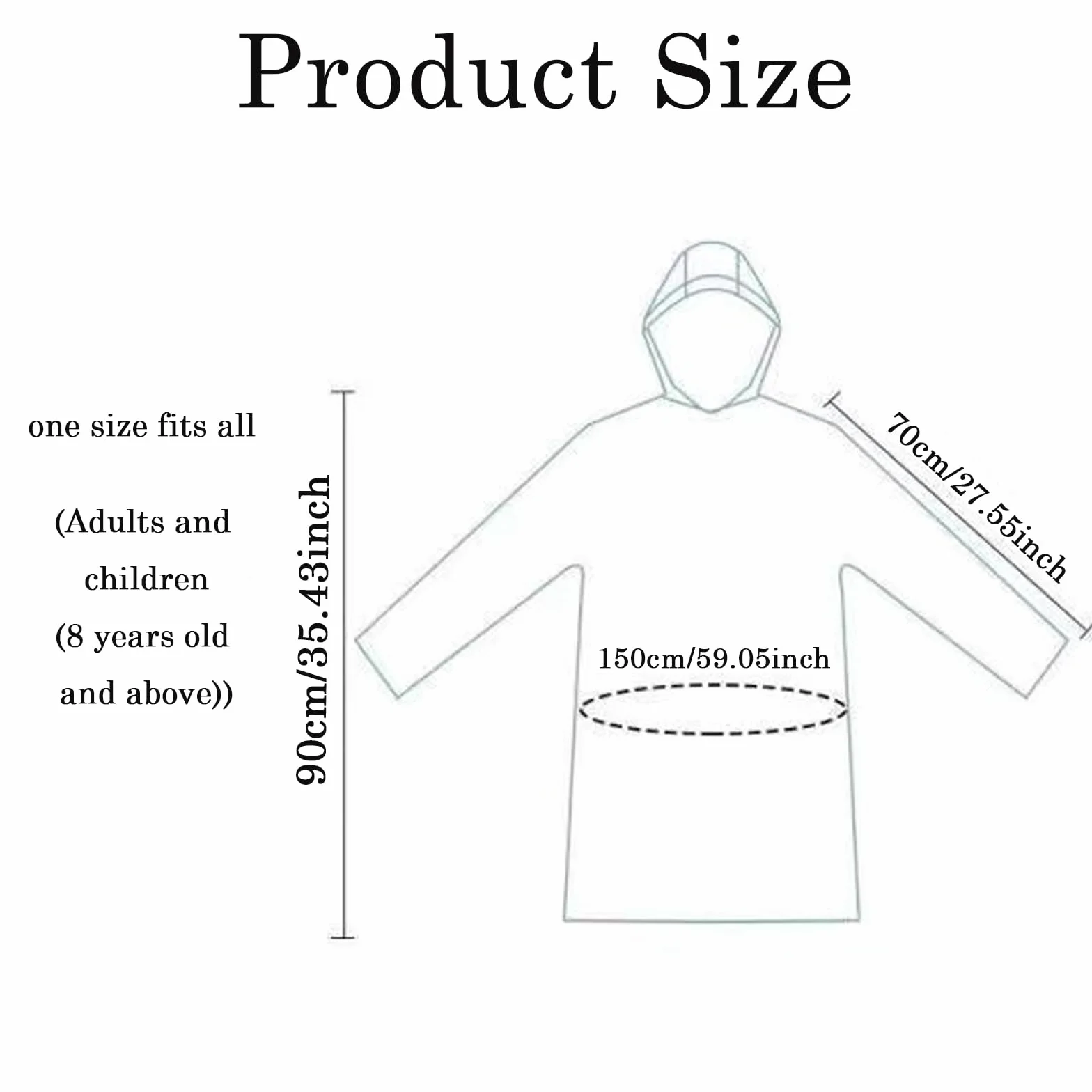 Poncho Impermeable Desechable con Capucha y Mangas, Chubasquero Plegable para Hombre Mujer, 6 Piezas