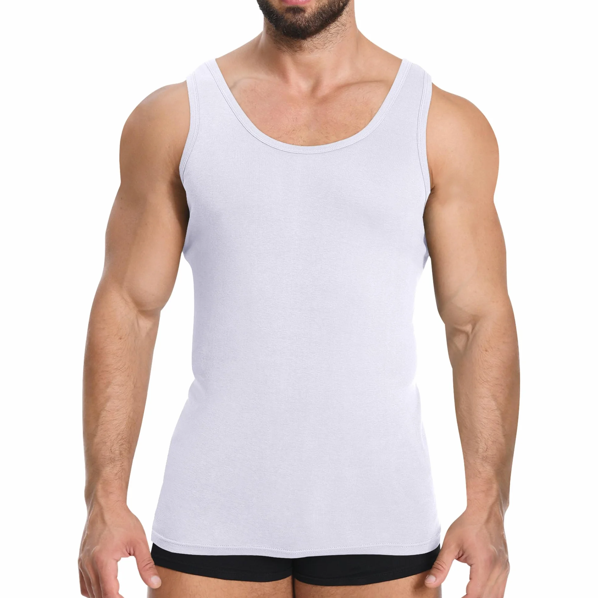 YOUCHAN Pack de 3 Camisetas Tirantes Hombre 100% Algodón S-5XL