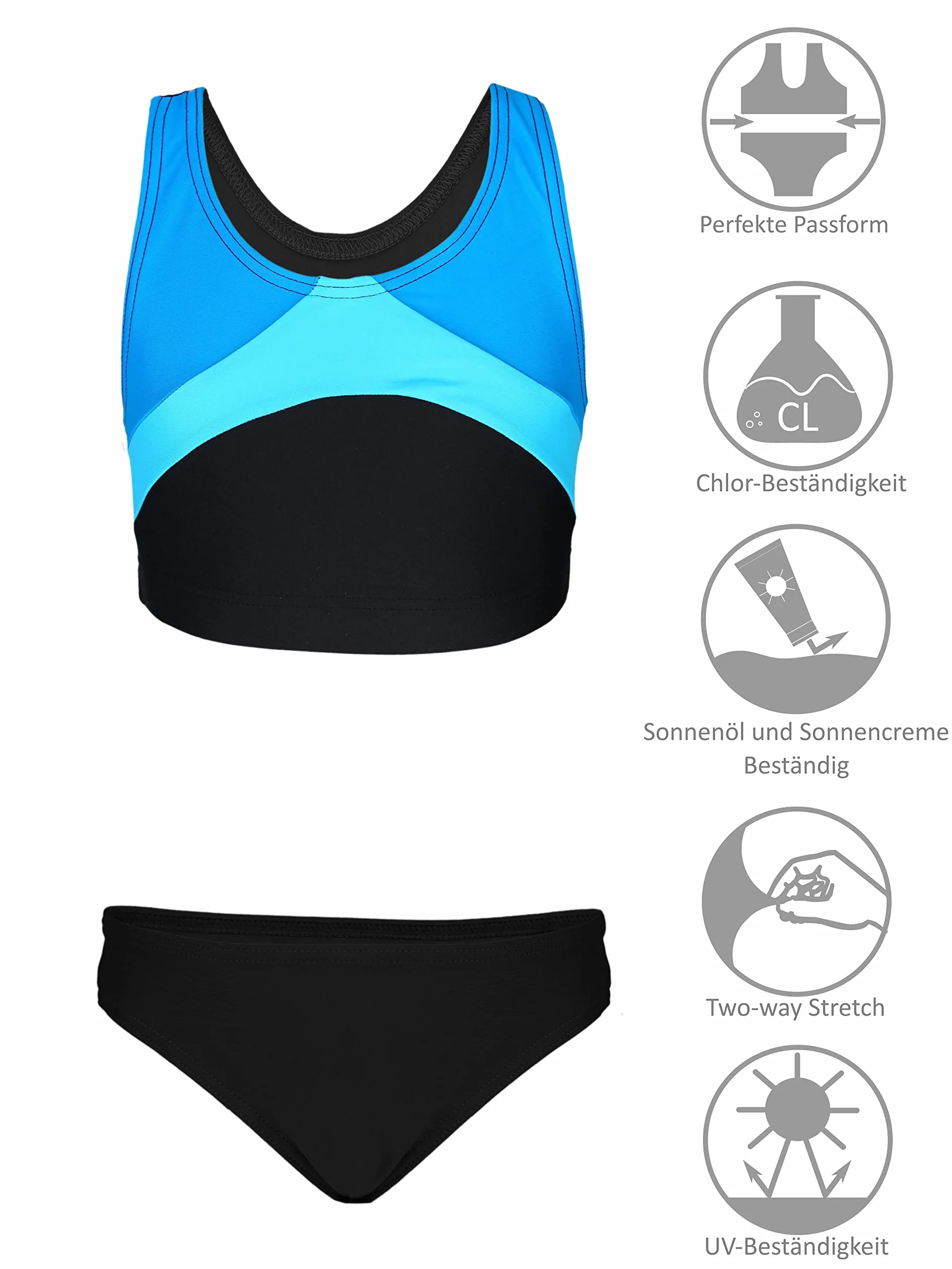 Aquarti Bikini Deportivo para Niña Bañador Completo Dos Piezas