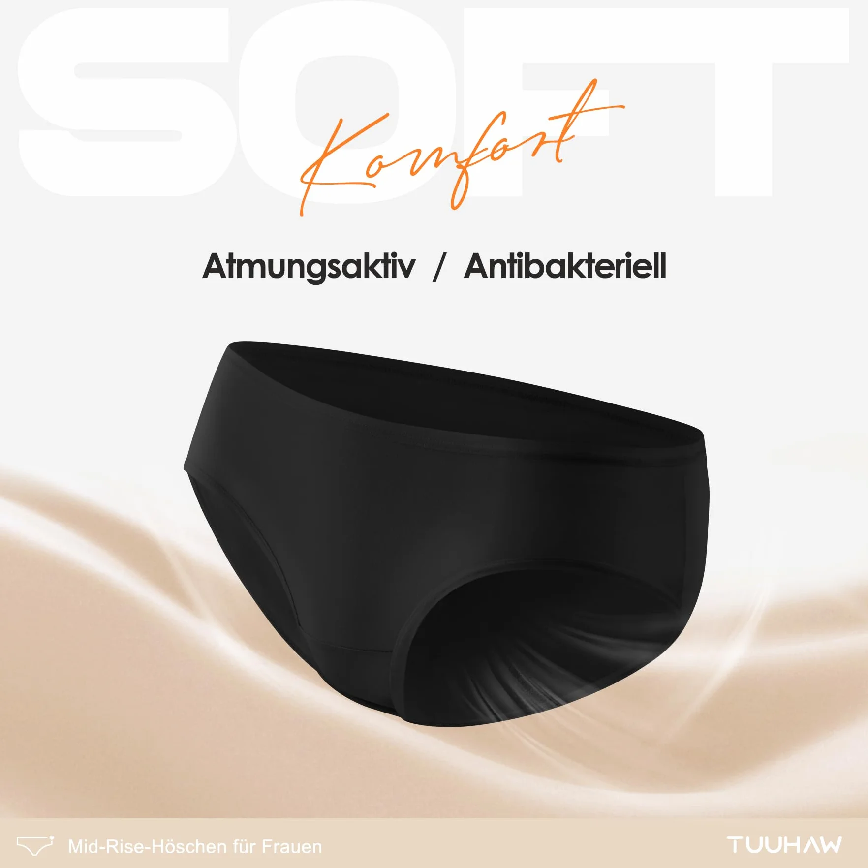 Bragas Mujer Algodón Cintura Midi Pack de 6