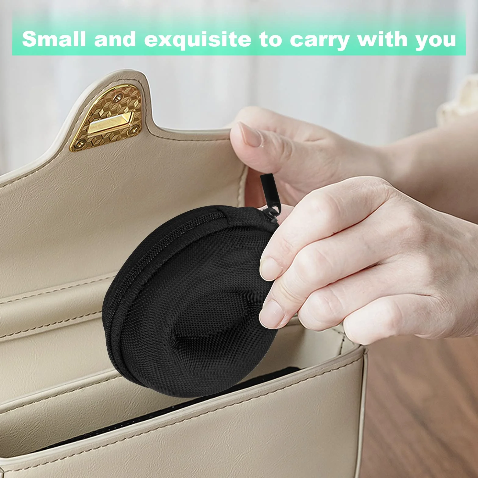 Dokeno Estuche de Viaje para Reloj, Caja Portátil con Cremallera, Eva Individual, 50 mm