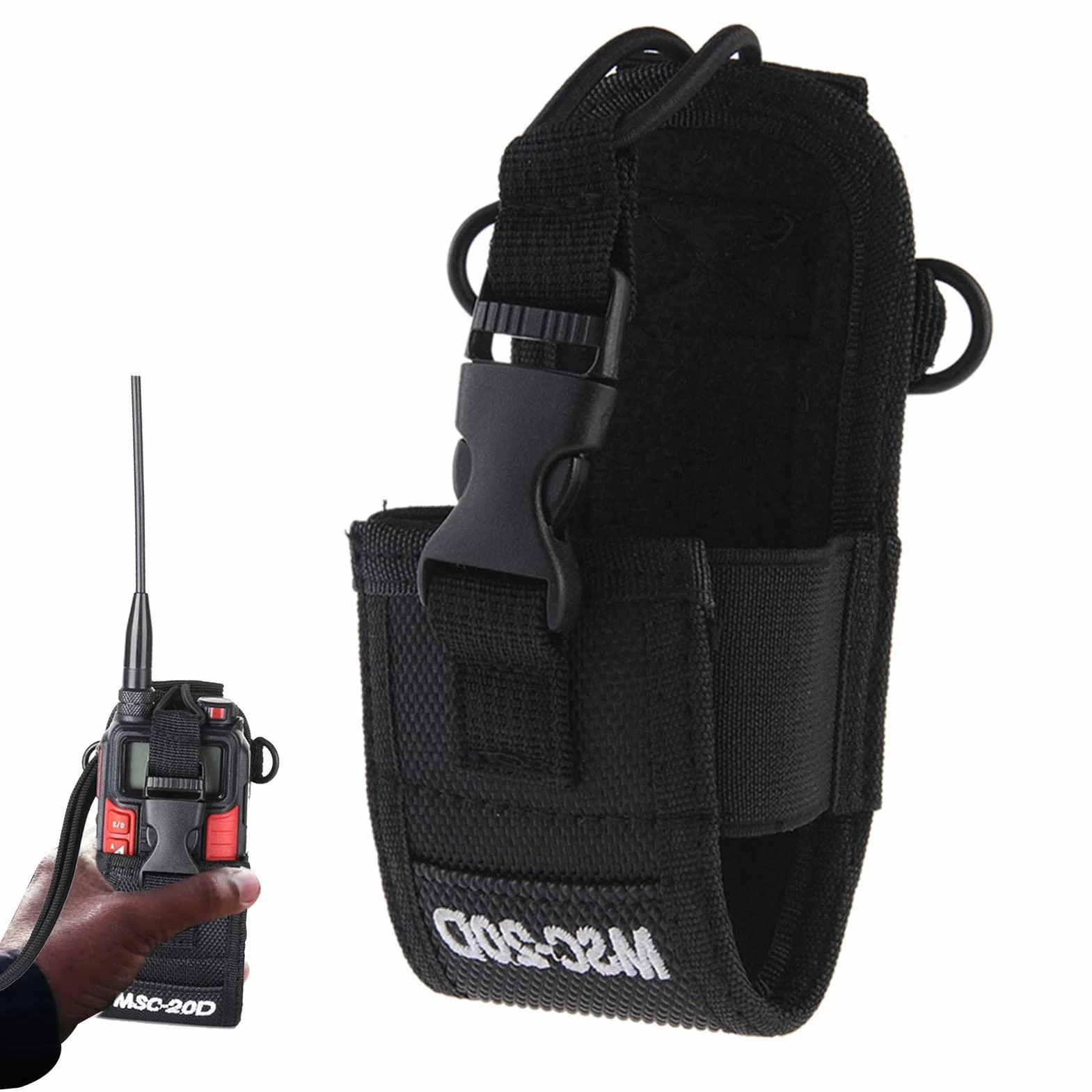 ZONTO Funda de Radio Nailon Ajustable para Walkie Talkie