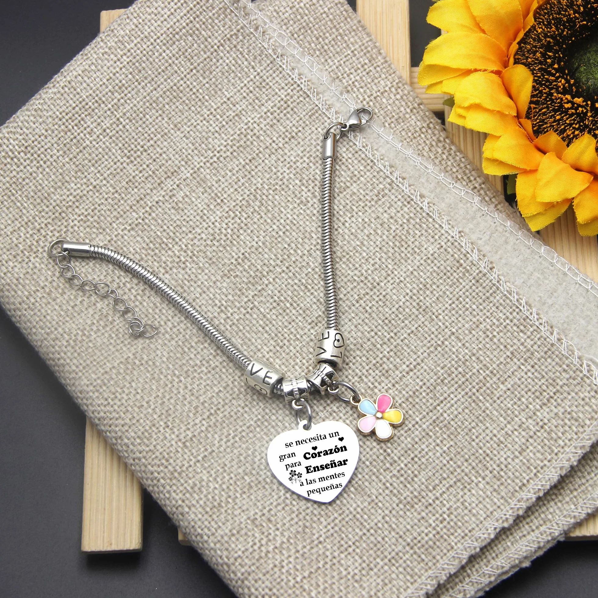Pulsera Maestro Profesora Regalo Graduación Cumpleaños
