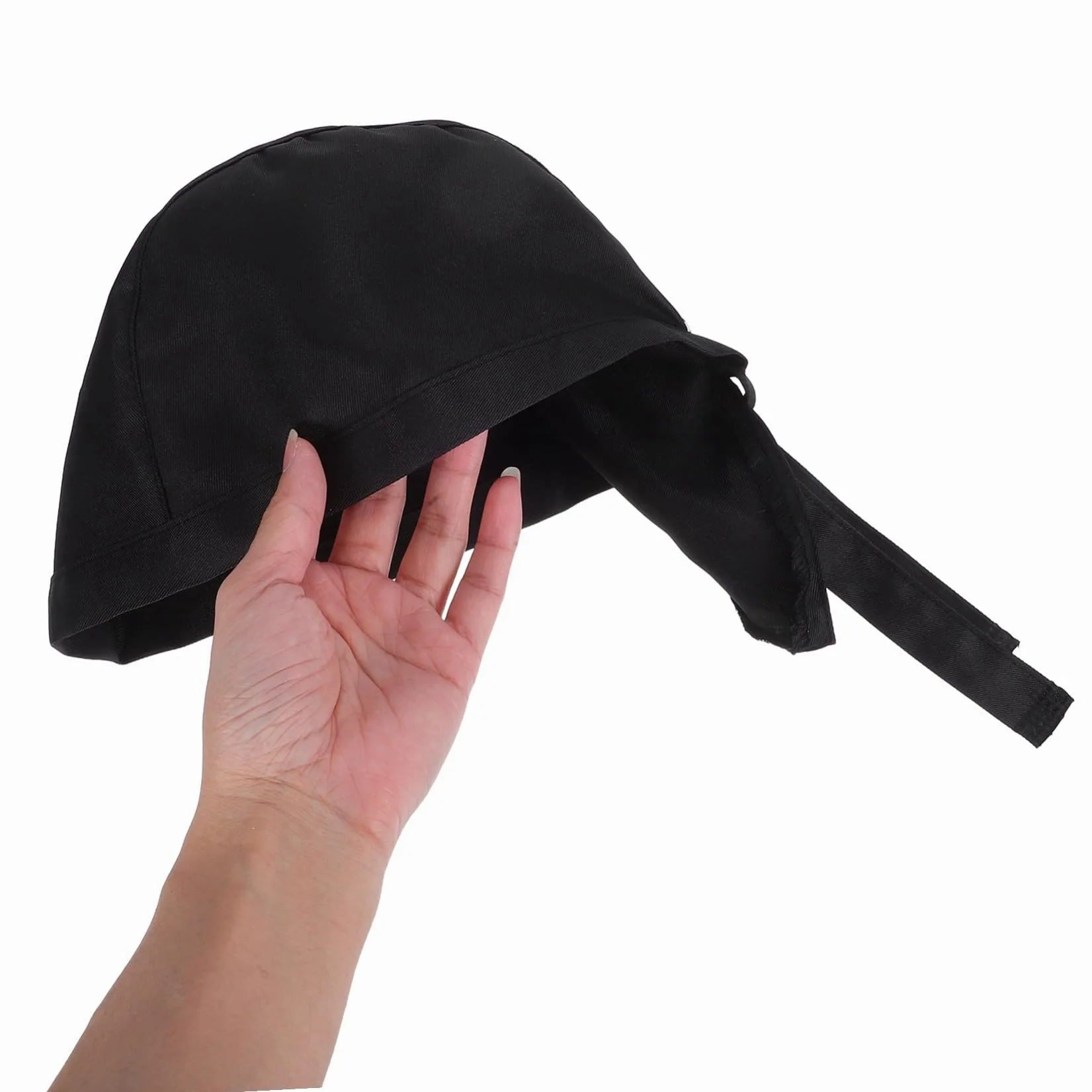 Sombrero de Chef Ajustable de Tela Negro, 3 Piezas para Hombres | Diseño Simple y Moda, Cómodo para Uso Diario y Trabajo, Tacto Suave, Estilo Uniforme