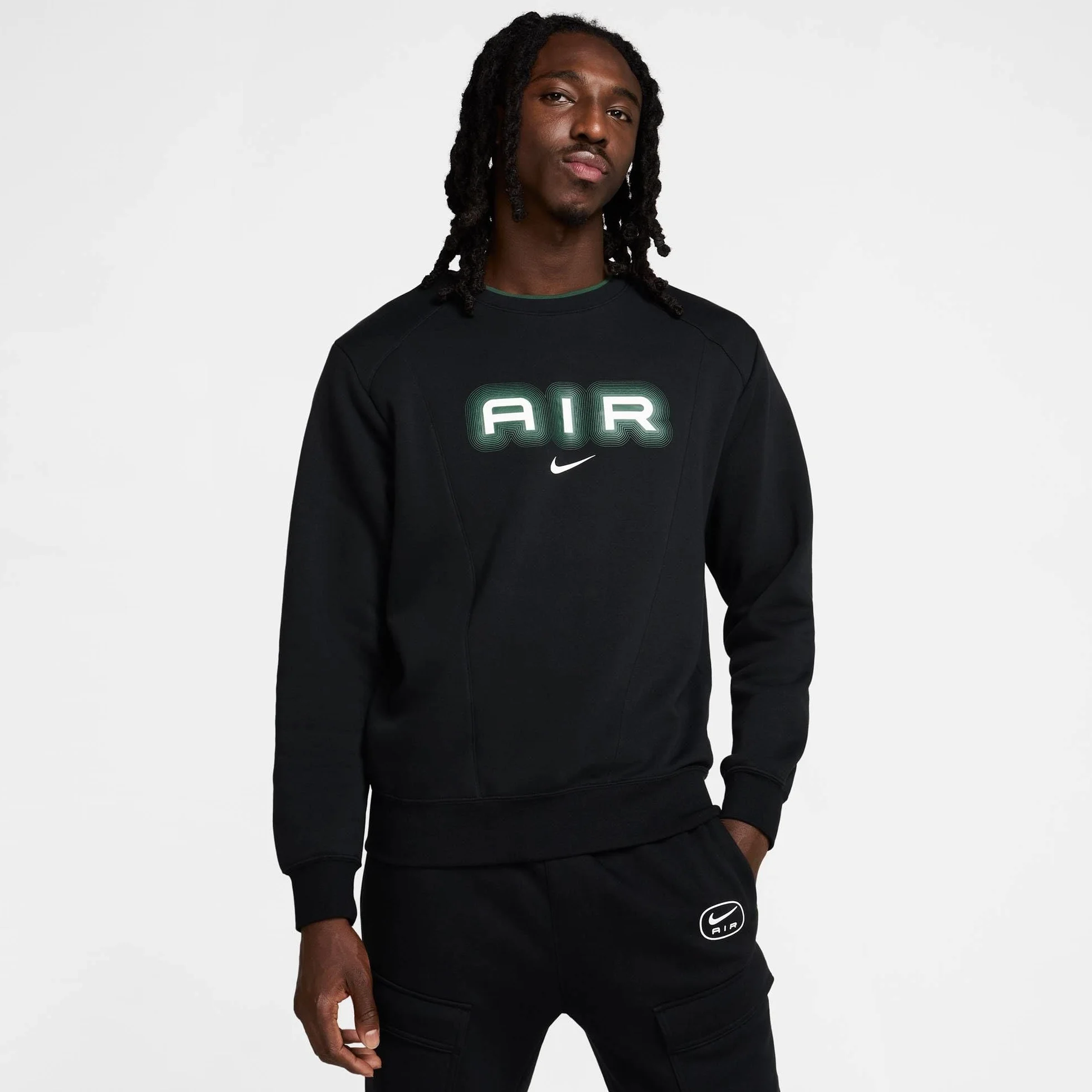 NIKE Air Sudadera de Forro Polar con Cuello Redondo para Hombre