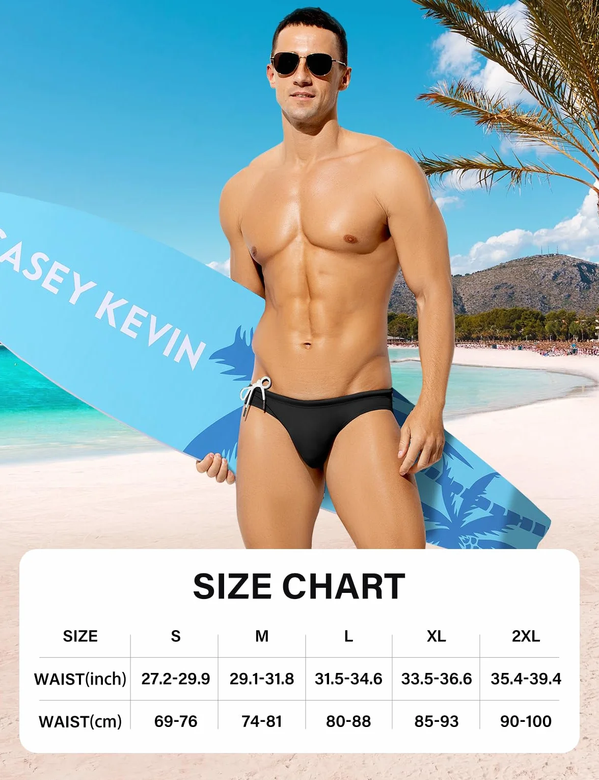 Casey Kevin Bañador de Natación Slip Hombre, Brief Trajes de Baño, Secado Rápido para Playa Piscina