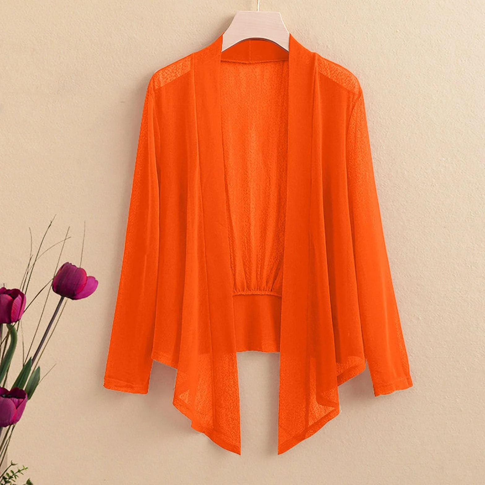 Bolero - Chaleco para mujer, elegante, talla grande, informal, manga larga, abrigo versátil, chaquetas