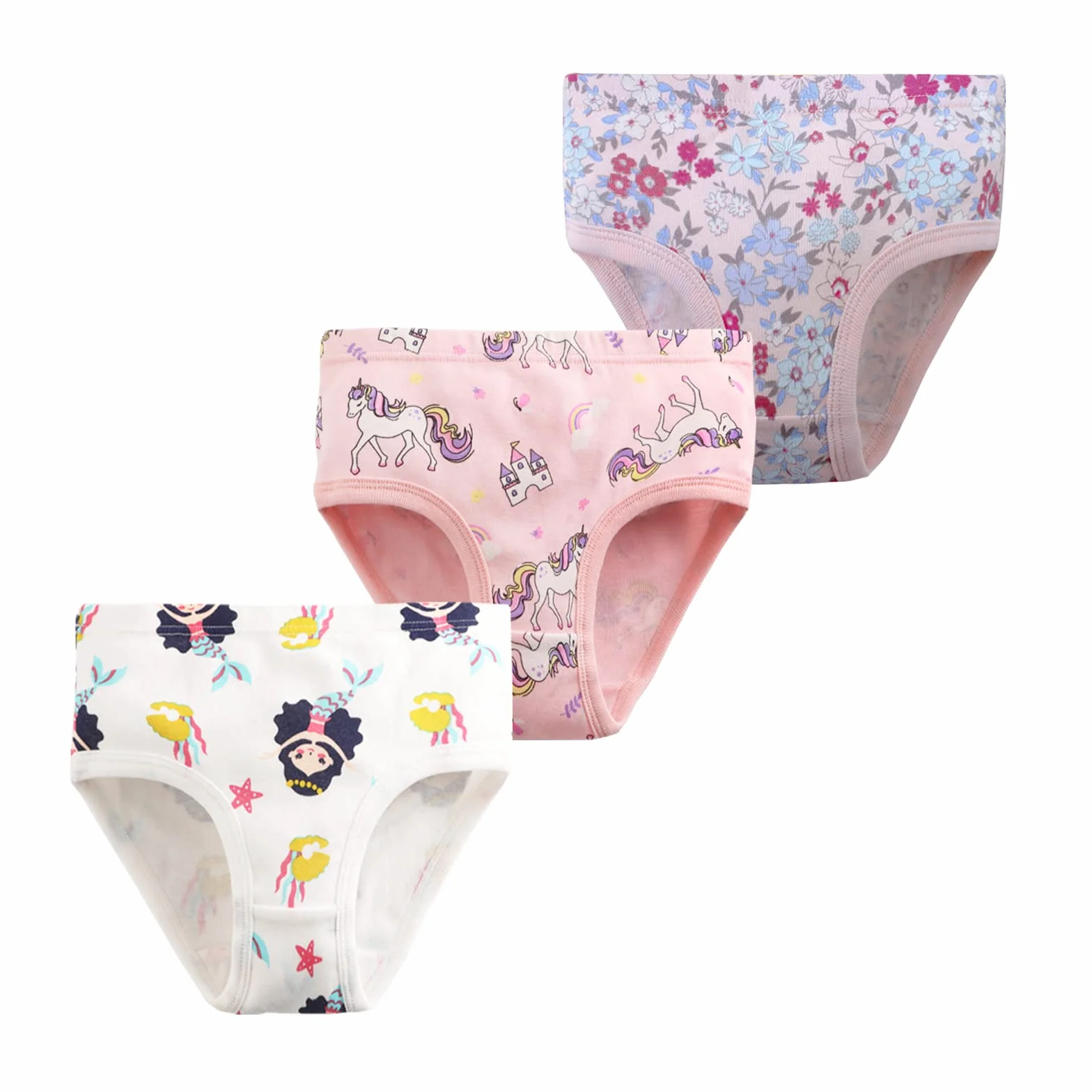 JackLoveBriefs Braguitas niña Algodón Paquete 9-12 2-9 años