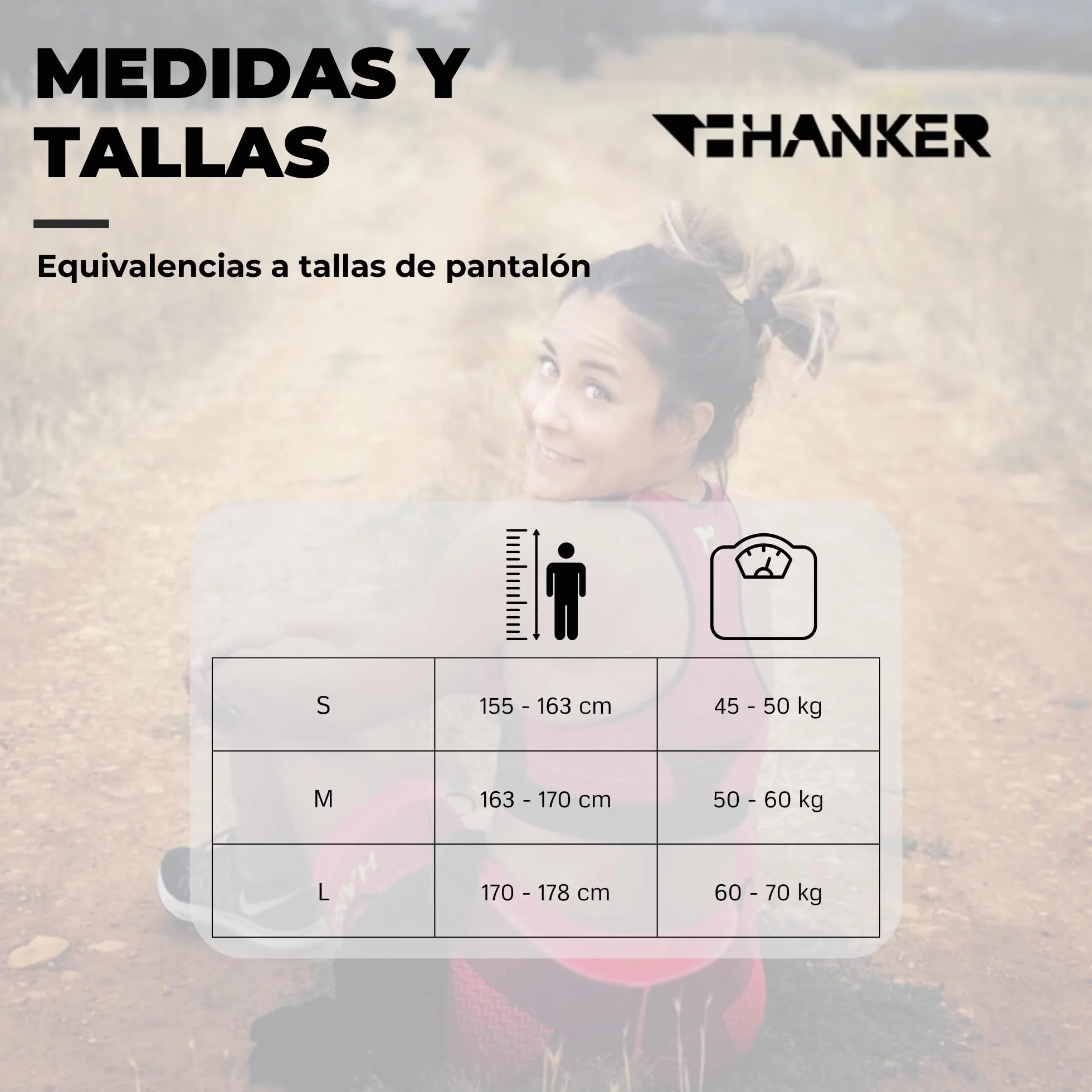 HANKER Mallas Deportivas Mujer Cortas Compresivas con Bolsillos Cintura Alta