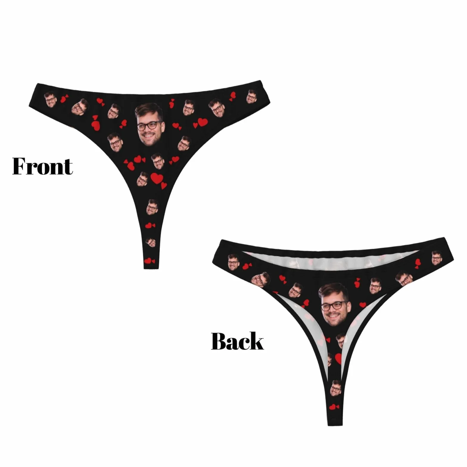 Bragas de bikini personalizadas con foto para mujer, tangas divertidas con foto