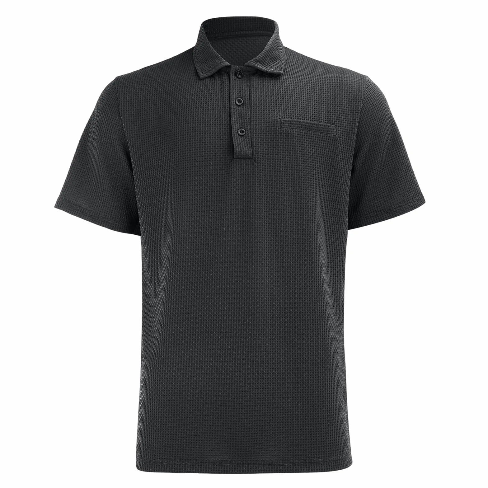 Polo Breeze para Hombre Transpirables Manga Corta Ajuste Elástico Cuello Texturizado Golf Casual