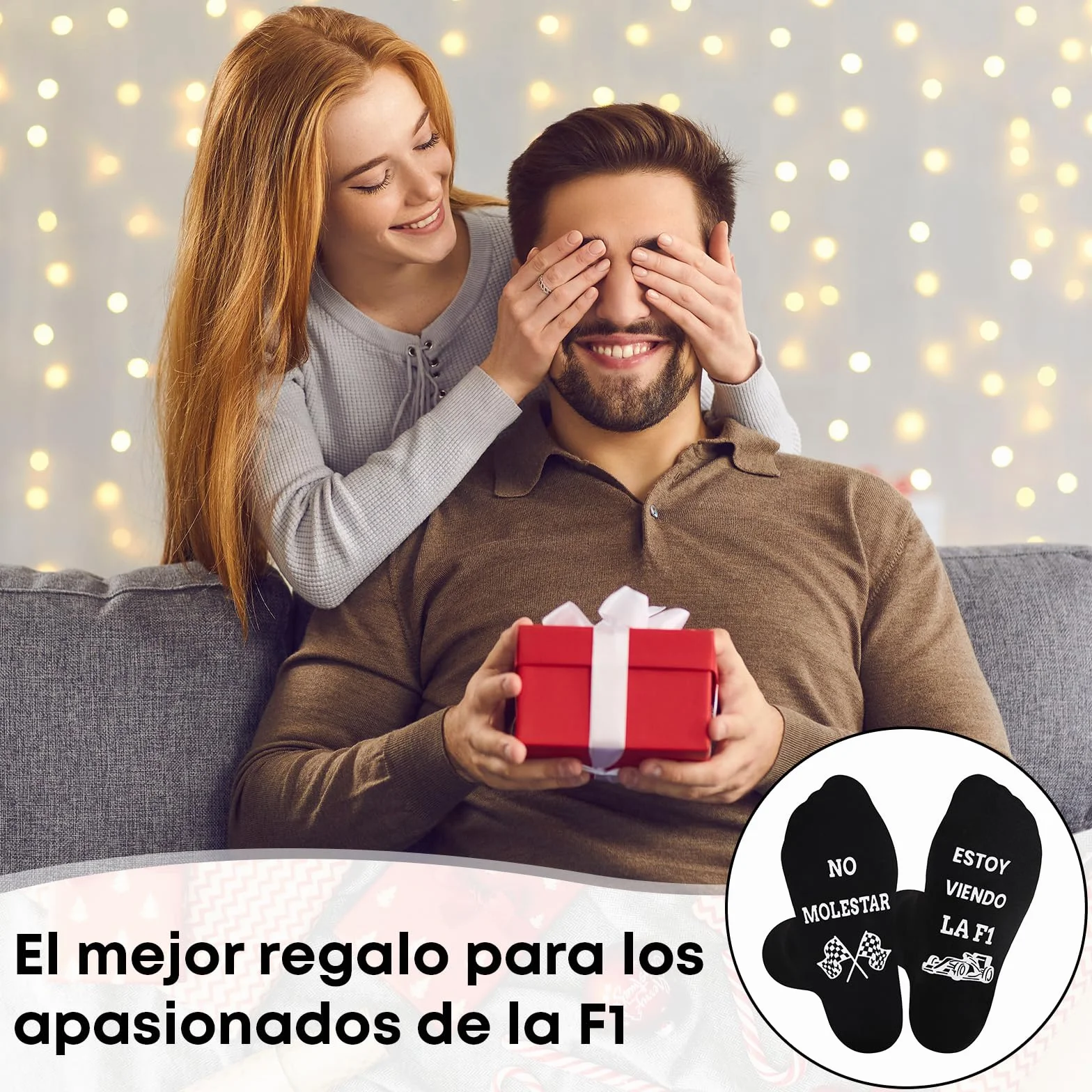Leikedun Calcetines Divertidos de Fórmula 1 Antideslizantes Regalo Original para Amantes del F1