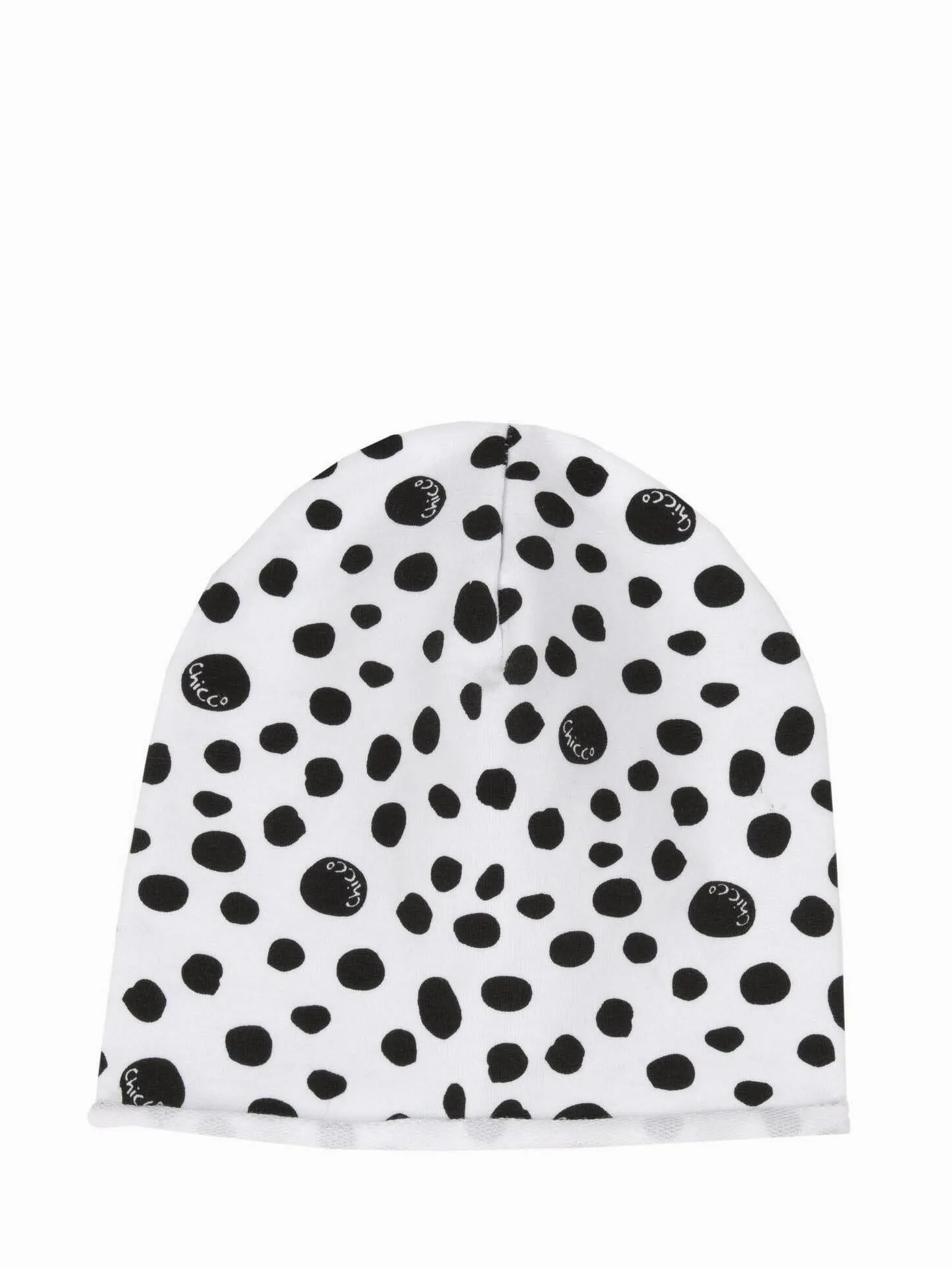 Chicco, Gorra de Sudadera con Fantasía All Over a Lunares, Blanco y Negro (12-15 Meses)